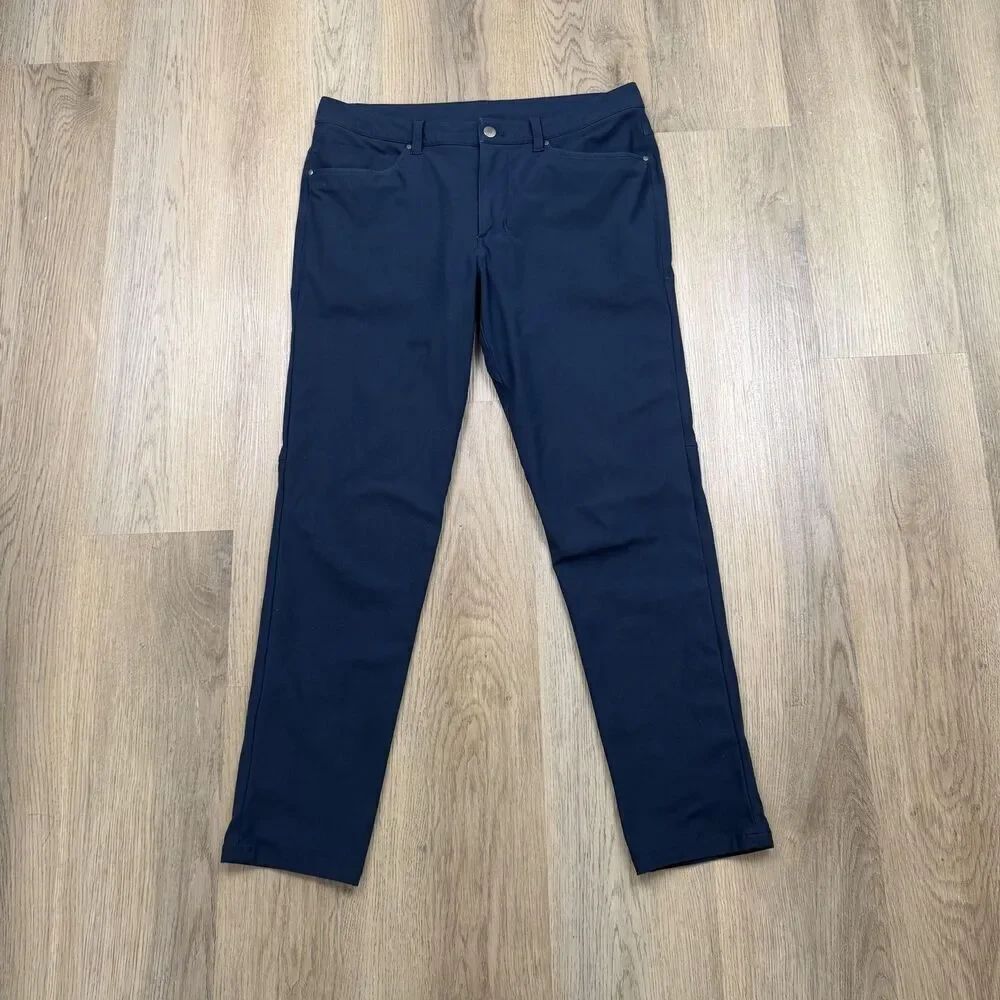 Lululemon Pants Mens 32 Blue 5 Pocket Slim Fit Stretch Chino Golf Casual